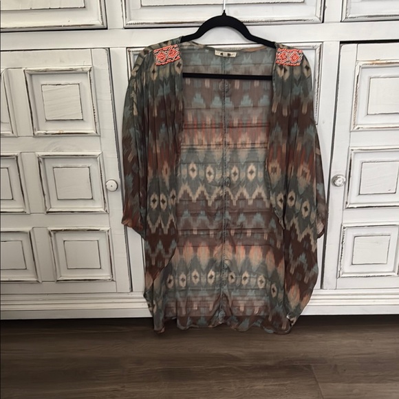 Miss Me Tops - Miss Me Beautiful Beaded Kimono cover up